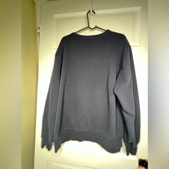 Disney Mickey Mouse crew sweatshirt appliqué navy large Mens "Mouse of Mystery" - Picture 3 of 5